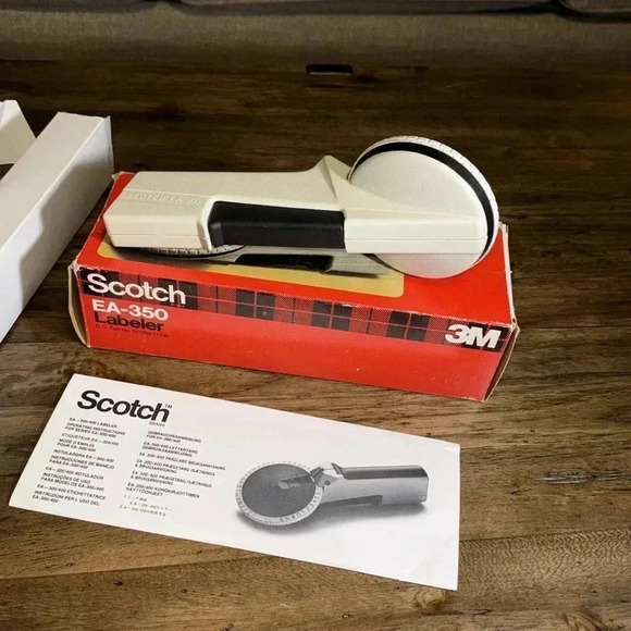 Vtg SCOTCH 3M ea-350 labeled label gun original box - Picture 8 of 12